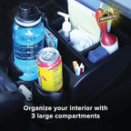 Armor All Car Console Organizer, Car Seat Organizer with 2 Adjustable Cup Holders, 3 Large Storage Compartments, Seatbelt for Secure Hold, Vehicle Middle Seat Organizer for Cars, Trucks, Minivans - Image 4