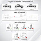 Huidasource Fit for Truck Seat Covers Chevy Silverado/GMC Sierra, Chevrolet Seat Covers, 1500 2007-2013&2019-2026, 2500HD 3500HD 2020-2026 Crew Double Extended Cab, Thickened Nappa Leather Black&White - Image 9