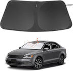 Windshield Sun Shade for 2013-2018 Volkswagen Golf MK7 | Full covered for windshield, Foldable & Durable, Block UV Rays, Reduce Heat, Easy to install, Keep Car Cooler by LHFLIVE