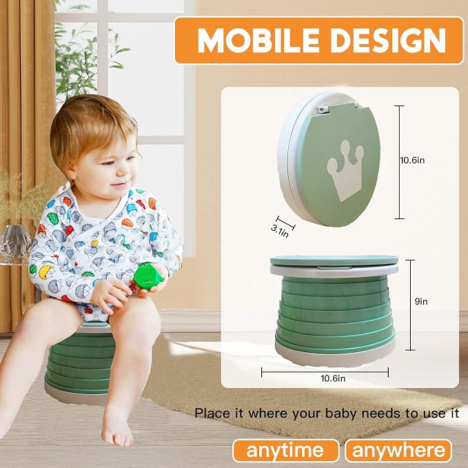 SunnySmile,Travel Potty,Car Potty for Toddler,Portable Toilet for Kids | Portable Toilet for Kids with 45 Liners,for Toddler Travel, Camping, Foldable, Indoor/Outdoor Use - Image 6
