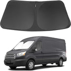 Windshield Sun Shade for 2015-2026 Ford Transit Accessories | Full covered, Foldable & Durable, Block UV Rays, Reduce Heat, Easy to install, Keep Car Cooler by LHFLIVE