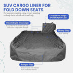 4Knines SUV Cargo Liner for Dogs, Fold Down Seats, Tan XL | Heavy-duty split design for 60/40 and 50/50 fold-down seats. K9-Shield waterproof protection and non-slip backing. - Image 3