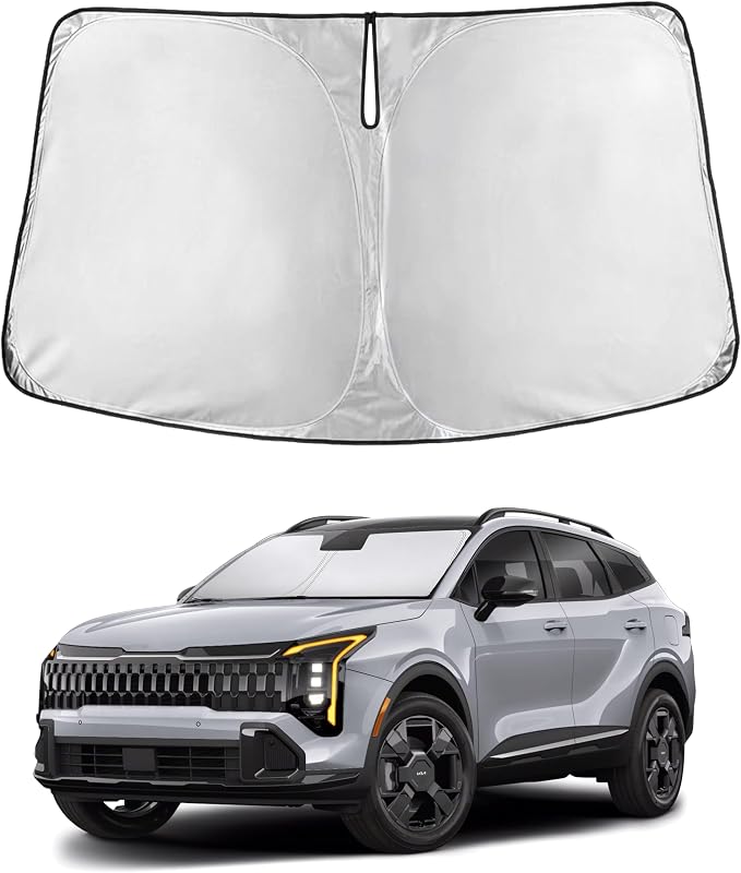 EcoNour Windshield Sunshade Compatible for Kia Sportage NQ5 2023-2025 2026 | Sun Visor for Front Windshield & Window Sun Shade Cover, UV Heat Blocker & Protector, Car Accessories by EcoNour