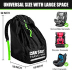 Car Seat Travel Bag for Airplane, Padded Strap Car Seat Bags for Air Travel | Large Car Seat Bags for Air Travel, Carseat Storage Bag Backpack for Airport, Carseat Cover Travel - Baby Travel Essential - Image 3