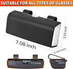 Car Sunglasses Holder for Sun Visor, Button Leather Eyeglass Hanger and Interior Storage Box - Image 3