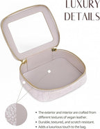 Clear Makeup Bag Travel Cosmetic Case Transparent Toiletry Bag with Zipper, Portable Make Up Organizer Traveling Compact Car Bag for Essentials, Light Pink, Mini - Image 5