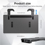 Steering Wheel Tray, Carbon Fiber 2-in-1 Car Tray & Seat Gap Filler, Car Desk, Car Laptop Desk, Car Desk for Laptop, Food Tray for Car, Steering Wheel Desk, Car Table, Universal Car Tray Organizer - Image 9