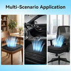 Cooling Car Seat Cover, Black Automotive Air Ventilated Cooling Seat Cover with 3 Adjustable Speeds for Summer Driving, Comfortable Cooling Car Seat Cushion for Car SUV Truck Van, Home & Office Chair - Image 6