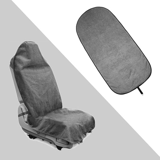 Waterproof Towel Car Seat Cover, Sweatproof Non Slip Towel Carseat Cover, Machine Washable Vehicle Bucket Frontseat Protector Accessories, Universal for SUV, Sedan, Truck (Gray) by Unknown