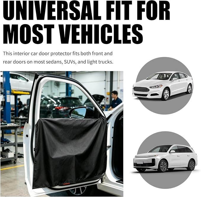 2PCS 41"x35" Waterproof Car Door Protectors as Window Tint Tools | Anti-Scratch Car Door Covers for Dogs with Long Tab,Universal Door Panel Cover Fits Car Detailing Specialist and Pet Owners - Image 6