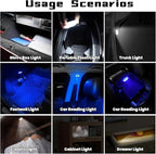 4PCS Wireless Car Led Interior Lights with Touch Control, 7 Colors Magnetic Car Dome Lamp, USB Rechargeable Cordless Footwell Ambient Light for Cars Truck Van,Cabinet, Wardrobe - Image 5