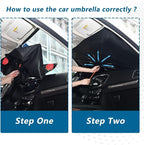 Strawberry Windshield Sun Shade Umbrella Fruit Flowers Leaves Foldable Car Front Window Sunshade Blocks UV Rays Heat Keep Vehicle Cool (55" x 27.5") - Image 5