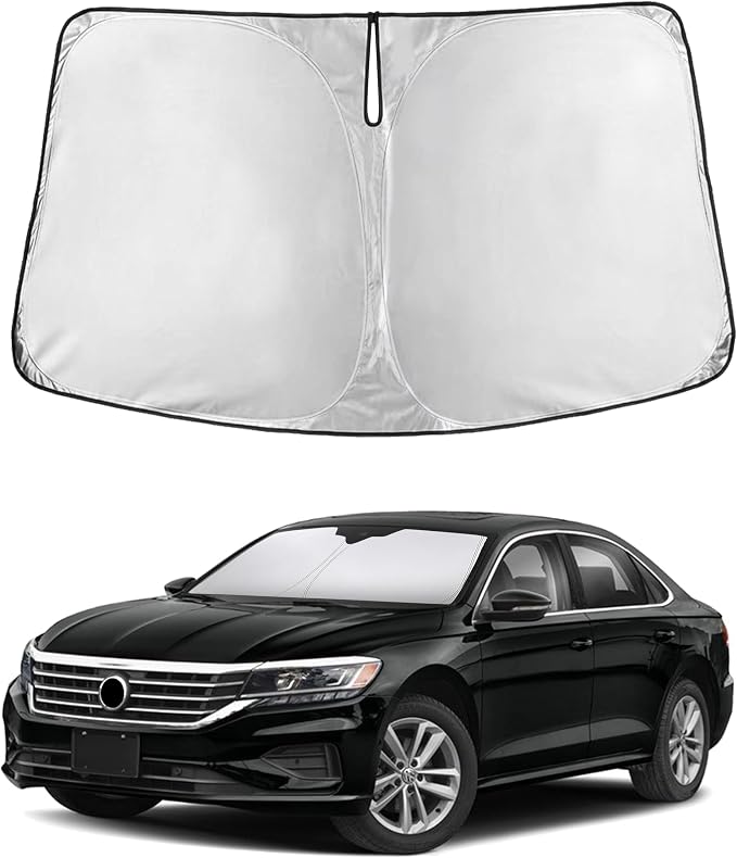 EcoNour Windshield Sunshade Compatible for Volkswagen VW Passat 2012-2022 | Sun Visor for Front Windshield & Window Sun Shade Cover, UV Heat Blocker & Protector, Car Accessories by EcoNour