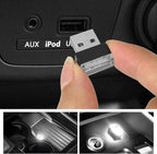 Sun Walker 4 PCS USB LED Car Interior Atmosphere Lamp, Plug-in USB Interface Trunk Ambient Light LED Decoration, Mini Portable Interior Night Lighting Kit for Most Vehicles (White) - Image 6
