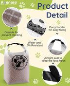 Pet Food Storage Bag for Travel - Transparent Leak-Proof Dog Food Container with Roll-Top Closure, Keeps Kibble Fresh for Camping Trip, Dog Boarding, Weekend Getaways (14 Cups+bowl) - Image 6