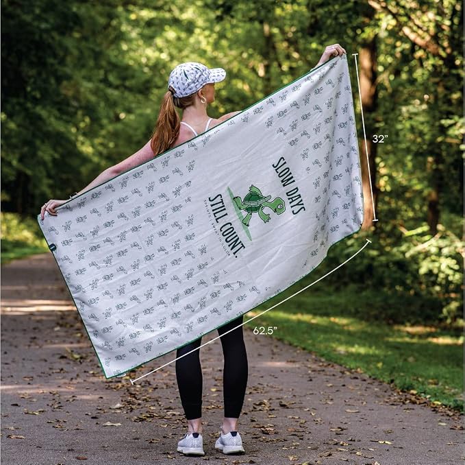 Sprints Athletic Running Towel, Full-Sized, Car Seat Cover - Moisture Wicking (Slow Days Still Count) - Image 7