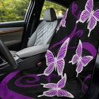 Purple Butterfly Car Seat Towel for Front Seat Only with Storage Bag Neon Butterfly Car Interior Accessories for Women Sweat Auto Interior Seat Protector Yoga Running Swimming Hiking Towels - Image 3