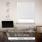 REGAL estate Damage-Free Peel and Stick Door Mini Blinds, White, 25 x 72 in | Damage-free removal, Ideal for renters and smooth doors, PeelMount adhesive design, Light filtering, Cordless 1 in slats - Image 2