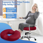 CloudBliss Donut Pillow Stadium Seat Cushion for Tailbone Pain Relief and Hemorrhoids, Memory Foam Seat Chair Cushion, Portable Seat Cushions for Bleachers, Car, Home & Office - Image 3