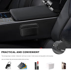 Car Seat Side Pocket Organizer, Mini Leather Auto Door Storage Bag Console Side Organizer, Multifunctional Seat Gap Pocket Storage Pouch for Phone Pen Key Sunglass (Black) - Image 5