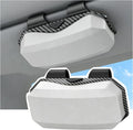 Sunglasses Holder for Car Visor, One-Handed Press to Open Car Glasses Case, Carbon Fiber Texture Visor Accessories Stability for Truck SUV Sedan, Anti-Scratch Velvet Interior (Grey White) by Unknown