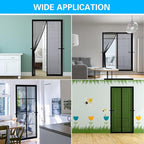 Fillis Magnetic Mosquito Net for Door, 120 x 220 cm Fiberglass Mosquito Net for Balcony Door, No Drilling Magnetic Curtain for Balcony, Living Room, Bedroom, Patio Door, Black - Image 4