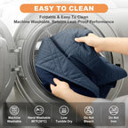 100% Waterproof Bed Cover Dog Blanket,Berlin Blue+Navy Blue 42"x50" | ,7-Layer Reversible Couch Covers for Dogs Met for Sofa Furniture Car Camping - Image 7