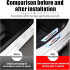 4PCS Car Door Sill Protector, Sport Anti-Slip Vehicle Door Edge Scratch Protection, Self-Adhesive Automotive Entry Guard Decoration Sticker, Universal for SUV RV Truck (White) - Image 4