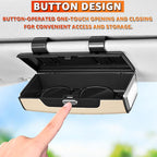 Car Sunglasses Holder for Sun Visor, Button Leather Eyeglass Hanger and Interior Storage Box - Image 6