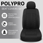 Pariitadin Car Seat Covers Full Set, Washable and Breathable Premium Cloth Automotive Vehicle Seat Cover for Car Interior, Universal Fit for Most Cars, Sedan, Truck, SUV(Black) - Image 4