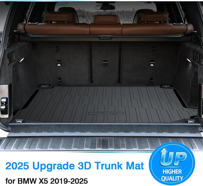 Powerty Trunk Mat for BMW X5 2019-2026 (Not for Hybrid and 7-Seats), All Weather TPE Cargo Mat Liner for X5 Rear Trunk Without Optional Luggage Kit - Image 2