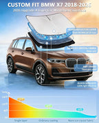 for BMW X7 2018-2025 2026 Windshield Sun Shade - 4 Layers Car Sunshade | Front Windows Shade Cover Custom Fit BMW X7 sunshade 250T Retractable Shade Blocks UV Rays Car Accessories - Image 2