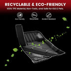 LASFIT Floor Mats for Ford Explorer 6 Seats with Second Row Center Console | TPE Custom Fit All Weather Protector Anti-Slip Floor Liners, for Explorer 2020-2026 with Second Row Center Console,4pcs Black - Image 7