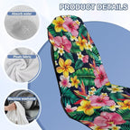 Tropical Hibiscus Car Seat Towel Sweat Auto Seat Towel Protector | Hibiscus Floral Auto Front Seat Protector with Storage Bag Car Interior Accessories Sweat Car Seat Cushion Towel - Image 6
