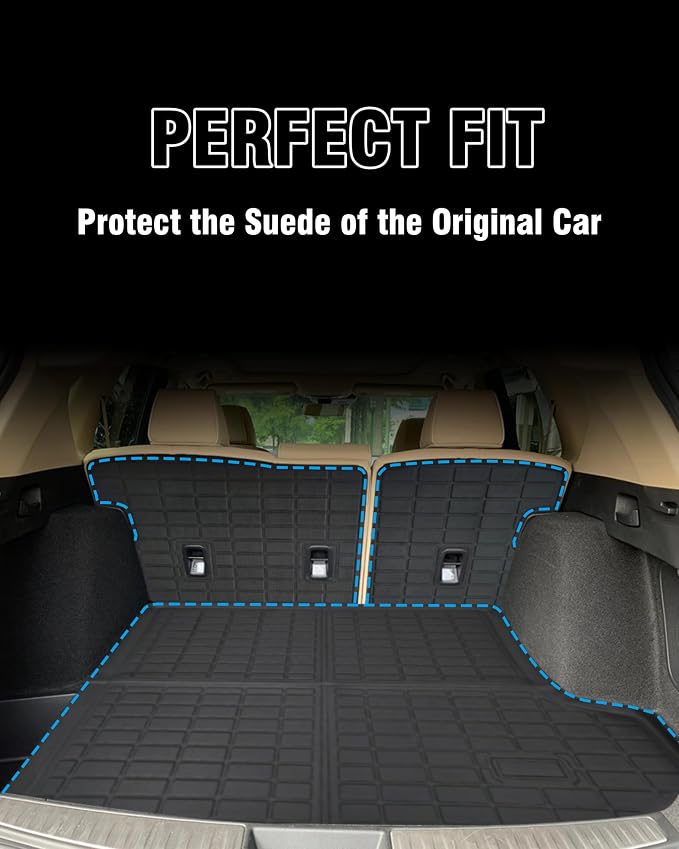 Cargo Liner Compatible with 2019-2026 Acura RDX Trunk Mat Back Seat Cover Protector(Backrest+Trunk Mat) - Image 2