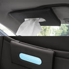 4Pack Car Tissue Holder, Sun Visor Napkin Holder, Premium PU Leather, Car Mask Holder for Sun Visor Vehicle, with Tissue Refill, Black - Image 3