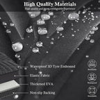 CAR PASS Neoprene Waterproof Seat Covers Two Front, Wetsuit Car Seat Covers 2pcs Universal Fit for Vans, Truck, SUV, 3D Tyre Embossed Seat Covers Anti Slip with Armrests, Aibag Compatible(Black Gray) - Image 4