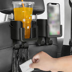 4 PCS Headrest Cup Holder for Car Back Seat, Auto Bottle & Phone Holder with Headrest Hooks, Multifunctional Plastic Back Seat Organizer for Phones Drinks Bags, Car Accessories - Image 5