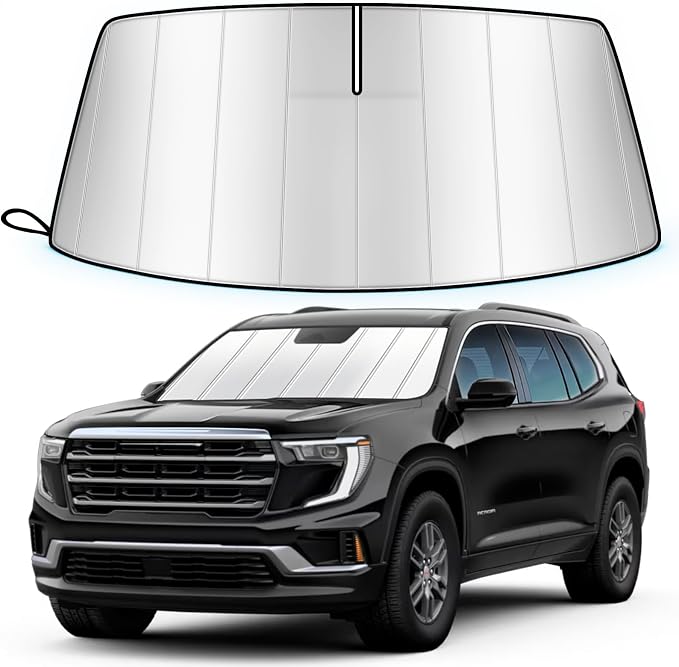 Windshield Sun Shade for GMC Acadia 2024-2026 Folding Design | Custom Fit, Car Front Window Sunshade, Sunshield Sun Visor Protector, Blocks UV Rays & Heat, Car Accessories by Unknown