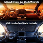 Windshield Sun Shade Umbrella，Foldable Car Window Shades, Automotive Sun Visor Block Heat Insulation Protection, Front Sun Shade for Cars Windshield for Hatchback, Truck, SUV, MPV (56" Lx31 W) - Image 3