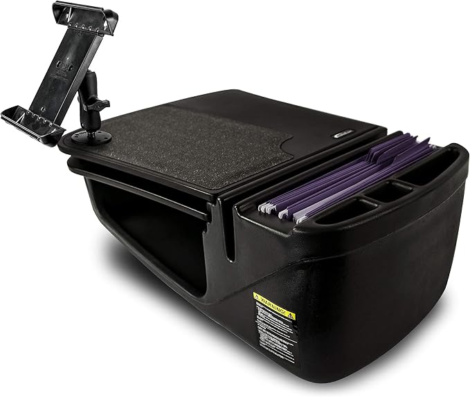 AutoExec GripMaster Car Desk for Your Vehicle Workstation and Mobile Office, Black with Tablet Mount | Vehicle Workstation, Mobile Office by AutoExec