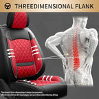 for Subaru Outback 2007-2026 Car Seat Covers, Full Set, Red | Luxury Full Coverage Leather Seat Protectors, Waterproof Breathable, Non-Slip, Easy to Install, Airbag Compatible, All-Season - Image 8