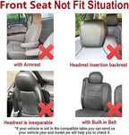 Flying Banner Car Seat Covers Full Set Front Seats and Rear Bench Polyester car seat Protectors Black Gray Purple airbag Compatible Rear Bench Split (Black Red) - Image 3