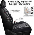 For Toyota Corolla Cross 2022-2026 Car Seat Covers, Full Set, Whiteline | Premium Leather Full Coverage Seat Protectors – All-Season, Waterproof, Breathable, Cushioned Comfort & Airbag Compatible - Image 6