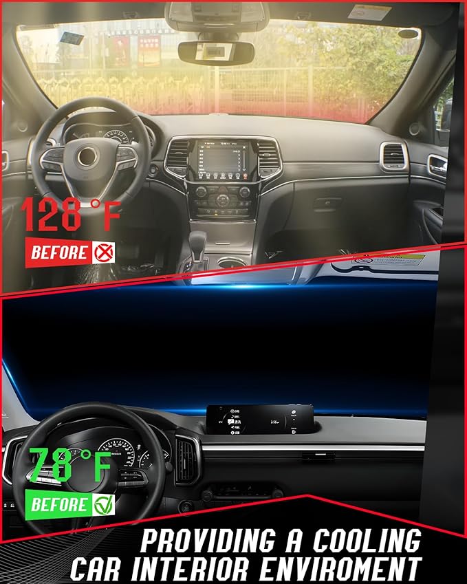 Windshield Sun Shade for Le-xus ES Sedan 250 300h 350 2019-2025 | Custom Fit, Foldable, Easy to Install & Store, Full Coverage, 210T Reflective Fabric, Blocks 99% of UV Rays - Image 3