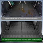 xipoqix 6&7 Seats Cargo Mat Compatible with 2020-2026 Ford Explorer | Backrest Mat Cargo Liner Trunk Mat Replacement for 2020-2026 Explorer Accessories(Trunk with Backrest Mat) - Image 3
