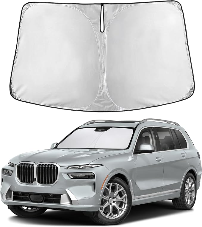 EcoNour Windshield Sunshade Compatible for BMW X7 2018-2023 2024 2025, Sun Visor for Front Windshield & Window Sun Shade Cover, UV Heat Blocker & Protector, Car Accessories by EcoNour