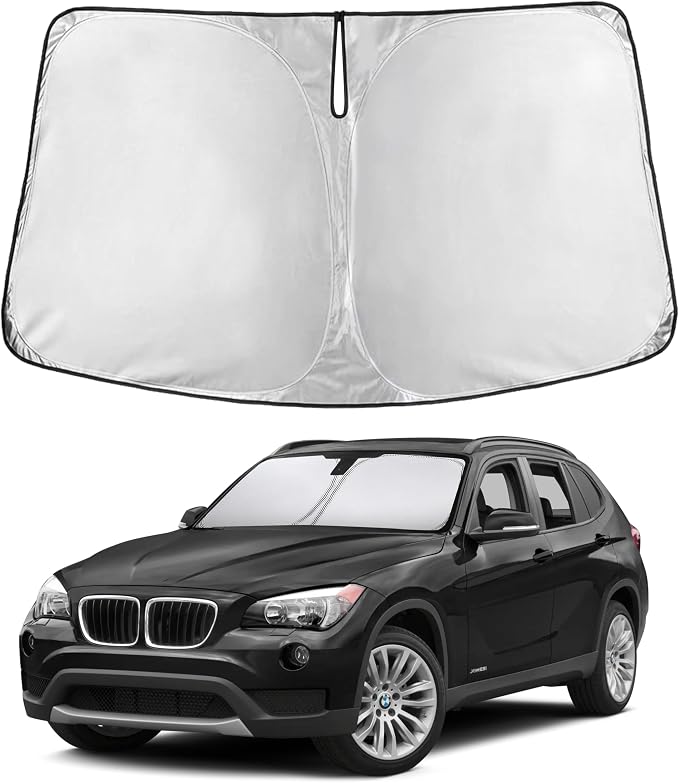 EcoNour Windshield Sunshade Compatible for BMW X1 2011-2013 2014 2015 | Sun Visor for Front Windshield & Window Sun Shade Cover, UV Heat Blocker & Protector, Car Accessories by EcoNour