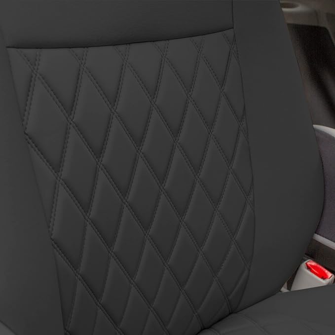 FH Group Custom Fit Car Seat Covers Specifically Made for 2011-2020 Toyota Sienna 7 Seater with Ultraflex Neoprene Water Resistant Automotive Seat Covers - 2nd Row Black - Image 3