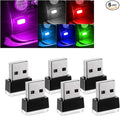 Augeny 6 PCS USB LED Car Interior Atmosphere Lamp, Plug-in USB Decor Night Light, Portable Auto Ambient Lighting Kit, Universal Vehicle Interior Accessories for Most Cars (6 Colors) by Augeny